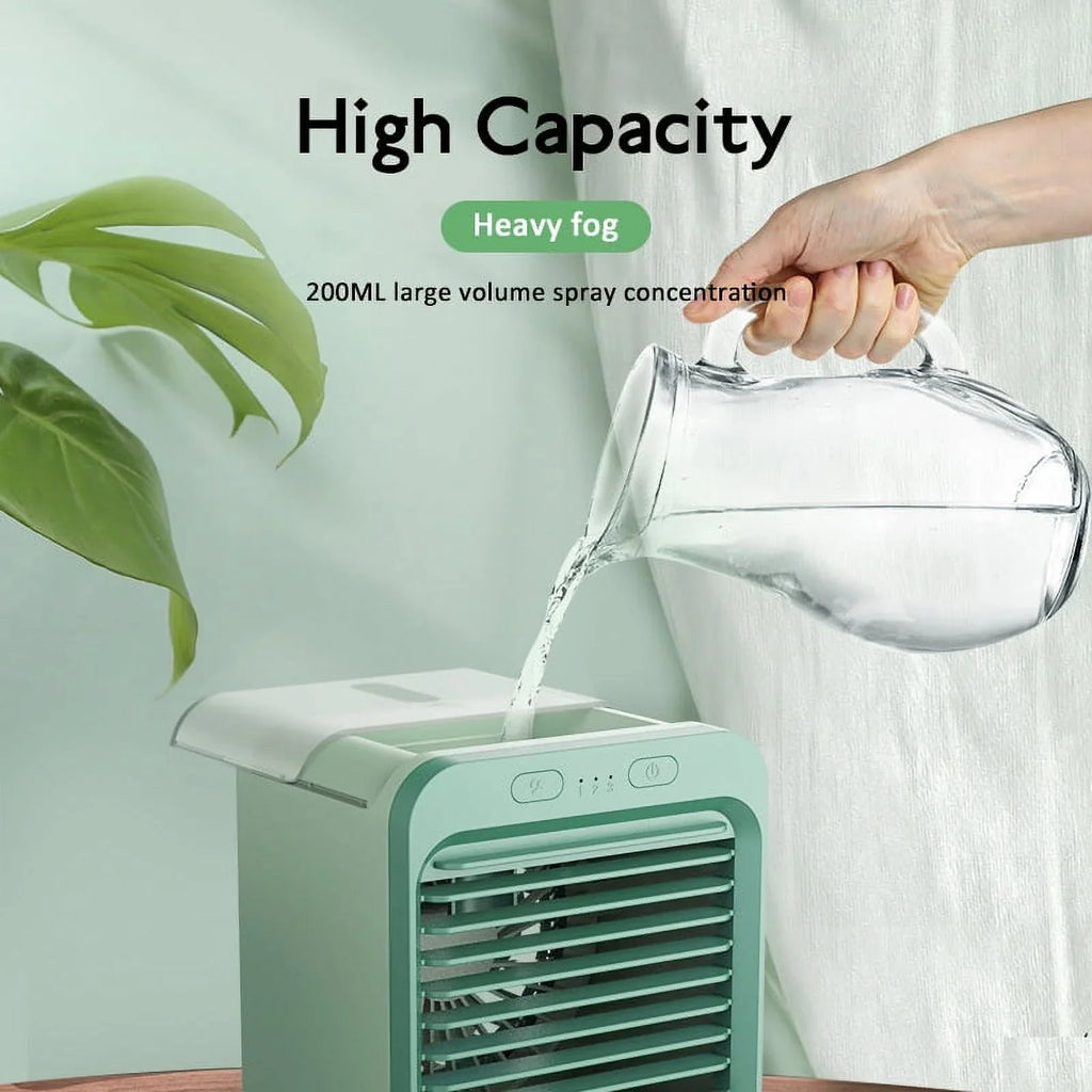 Mini air conditioner cooling artifact desktop refrigeration spray USB small fan student office cooler fan