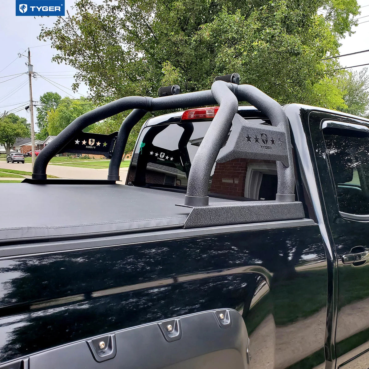 Tyger Auto Sport Bar Compatible with 2015-2024 Chevy Colorado GMC Canyon | TG-SB7C88518 | Textured Black | Light Mount | Roll Bar