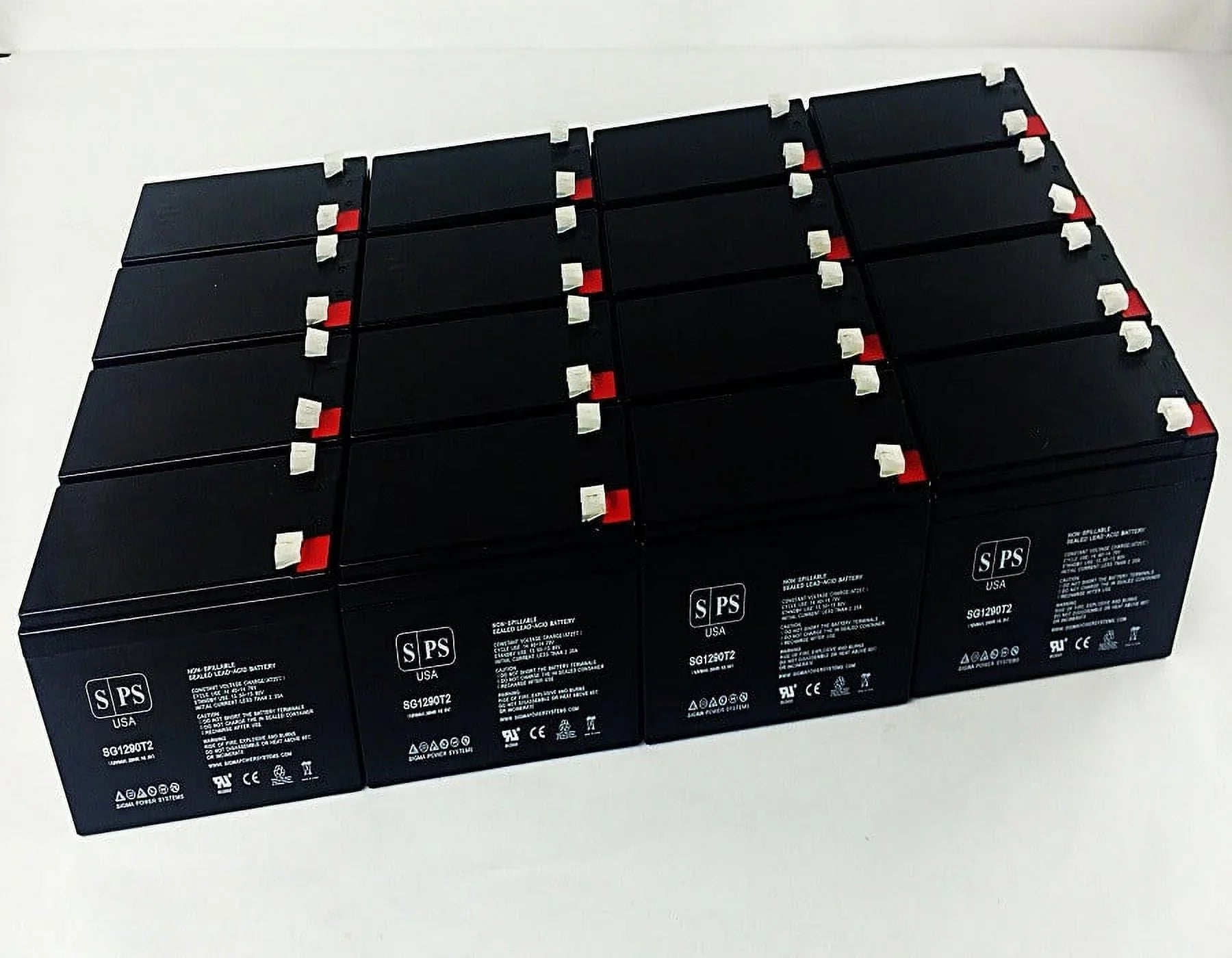 SPS Brand 12V 9Ah Replacement Battery (SG1290T2) for Merida PC 500 (Terminal T2) (50 Pack)