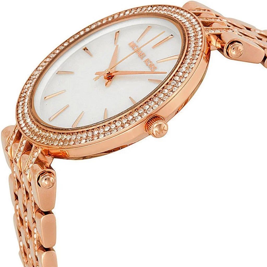 Michael Kors Women's Darci MK3220 Rose Gold Stainless-Steel PLatitudeed Japanese Quartz Fashion Watch