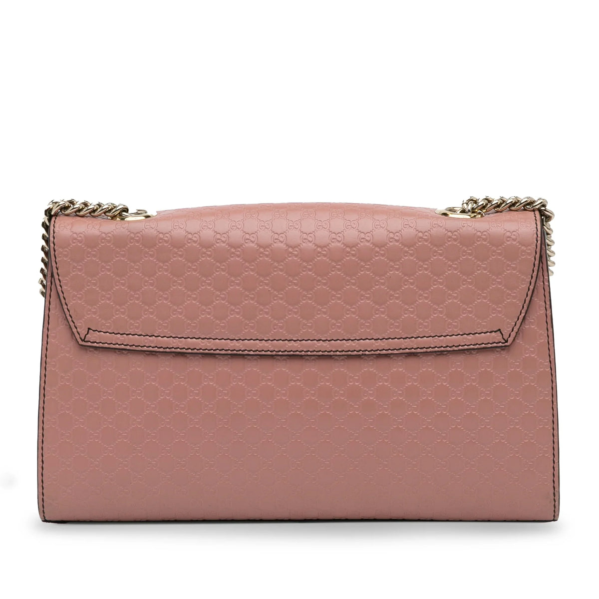 Pre-Owned Authenticated Gucci Medium Microguccissima Emily Shoulder Bag Calf Leather Pink Unisex (Good)