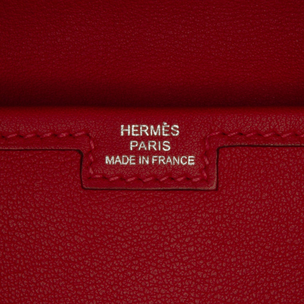 Pre-Owned Authenticated Hermès Swift Jige Duo Wallet Calf Leather Red Long Wallets Unisex (Good)