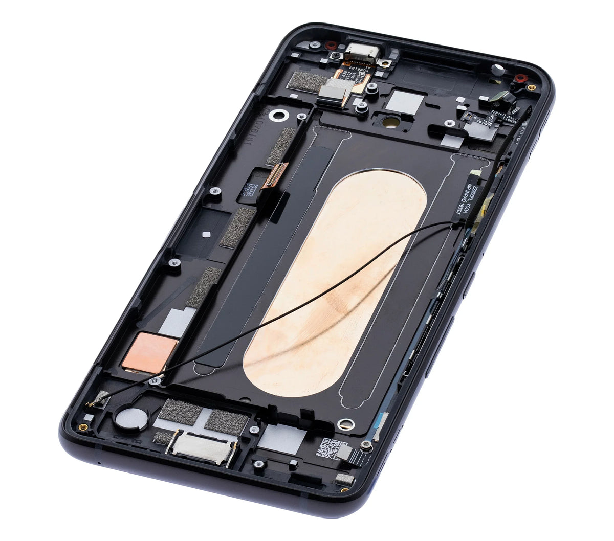 Replacement OLED Assembly With Frame Compatible For Asus ROG Phone 2 (ZS660KL) (Refurbished) (Matte Black)