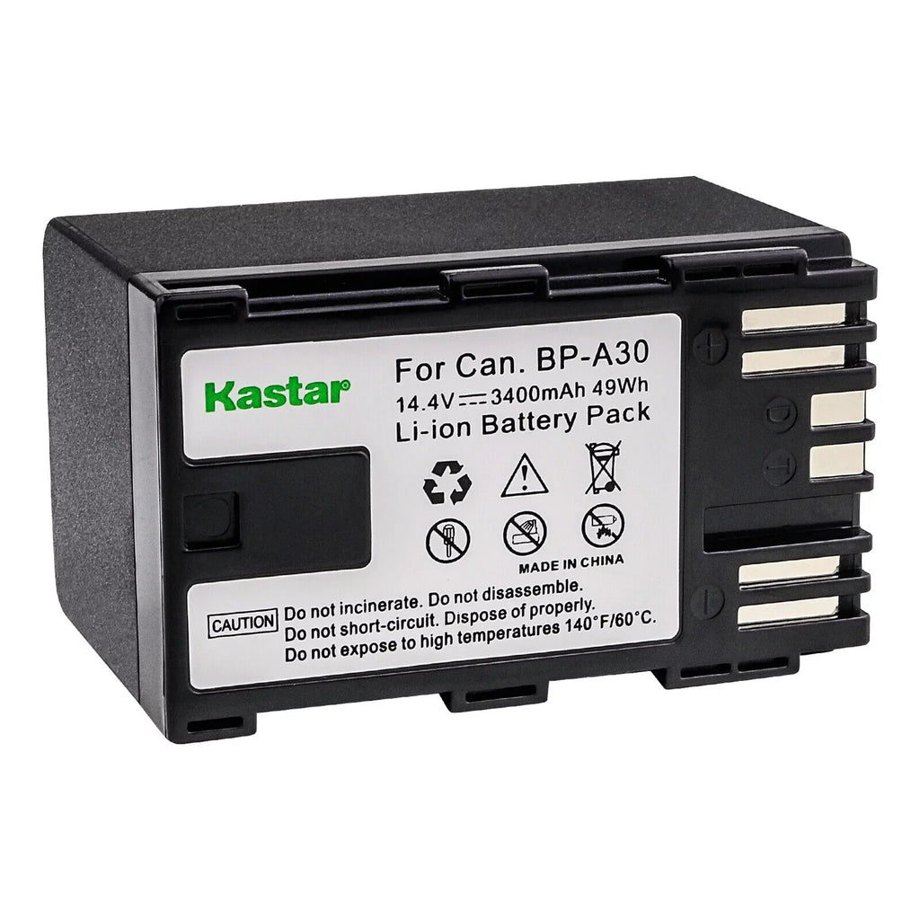 Kastar 2-Pack BP-A30 Battery 14.4V 3400mAh Replacement for Canon EOS C200, EOS C200B, EOS C220B, EOS C300 Mark II PL Cinema EOS Camera, EOS C300 Mark III Digital Cinema Camera
