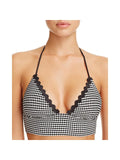 Shoshanna Womens Halter Lace-Up Swim Top Separates