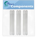 3-Pack BBQ Grill Heat Shield PLatitudee Tent Replacement Parts for Jenn Air 730-0709 - Compatible Barbeque Stainless Steel Flame Tamer, Guard, Deflector, Flavorizer Bar, Vaporizer Bar, Burner Cover 16 1/8"