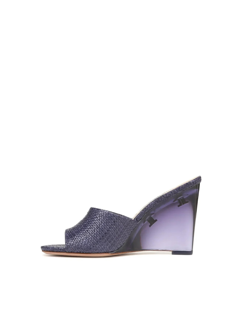 VERONICA BEARD Womens Purple Woven Padded Dali Open Toe Wedge Slip On Heeled Sandal 8.5 M