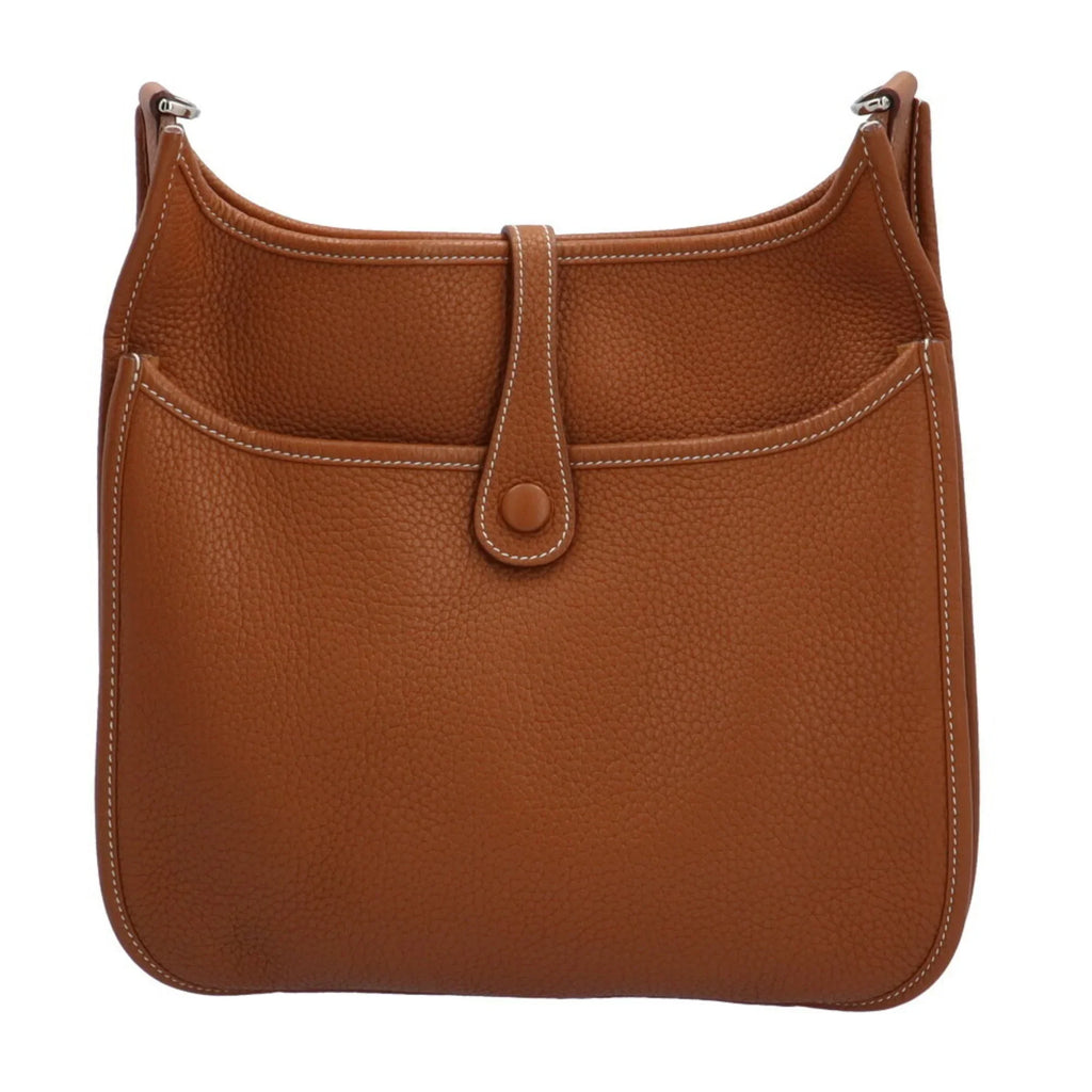 Pre-Owned Hermes Evelyn PM Shoulder Bag Taurillon Clemence Brown Women's HERMES (Good)