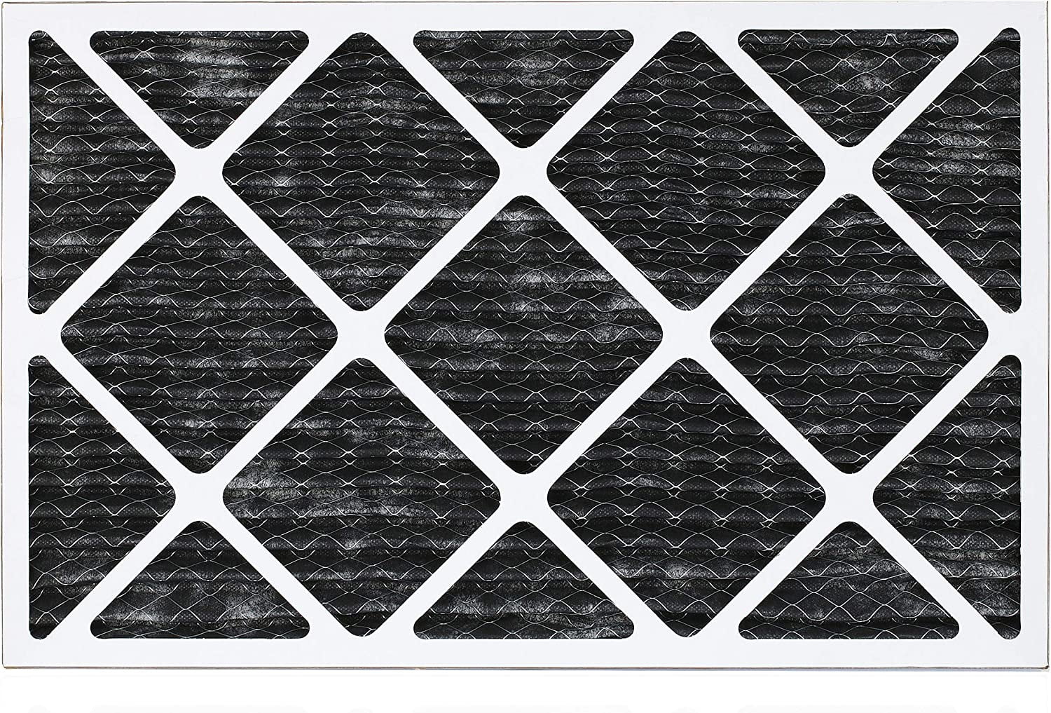Filterbuy 14x24x1 MERV 8 Odor Eliminator Pleated HVAC AC Furnace Air Filters with Activated Carbon (1-Pack)