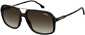 Carrera CA 229/S Plastic Unisex Square Sunglasses Black/Brown 59mm Adult