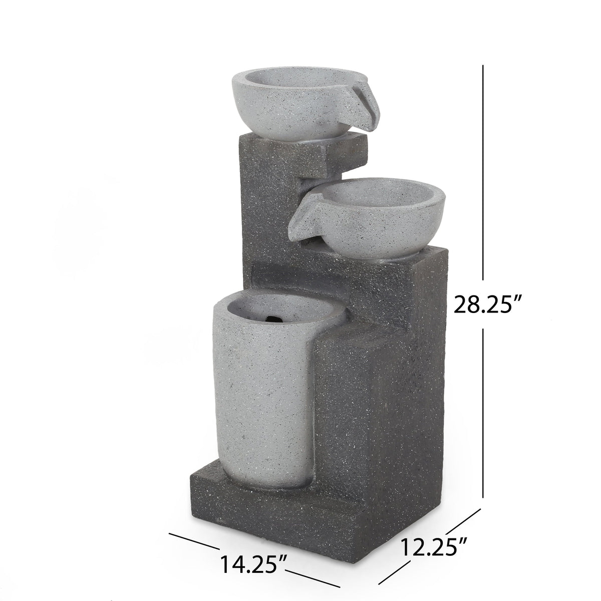 Christopher Knight Home Catoosa Outdoor Modern 3 Tier Fountain by