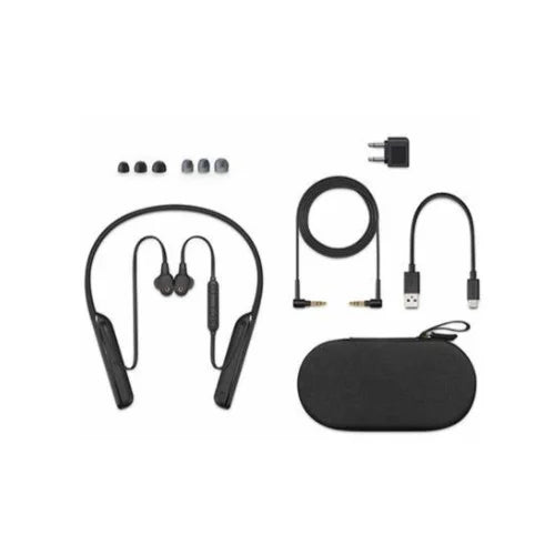 Sony WI-1000XM2/B Wireless Noise Cancelling In-Ear Headphones (Black) Bundle