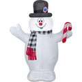Gemmy Airblown Frosty Plaid Scarf 3.5 ft. InfLatitudeable