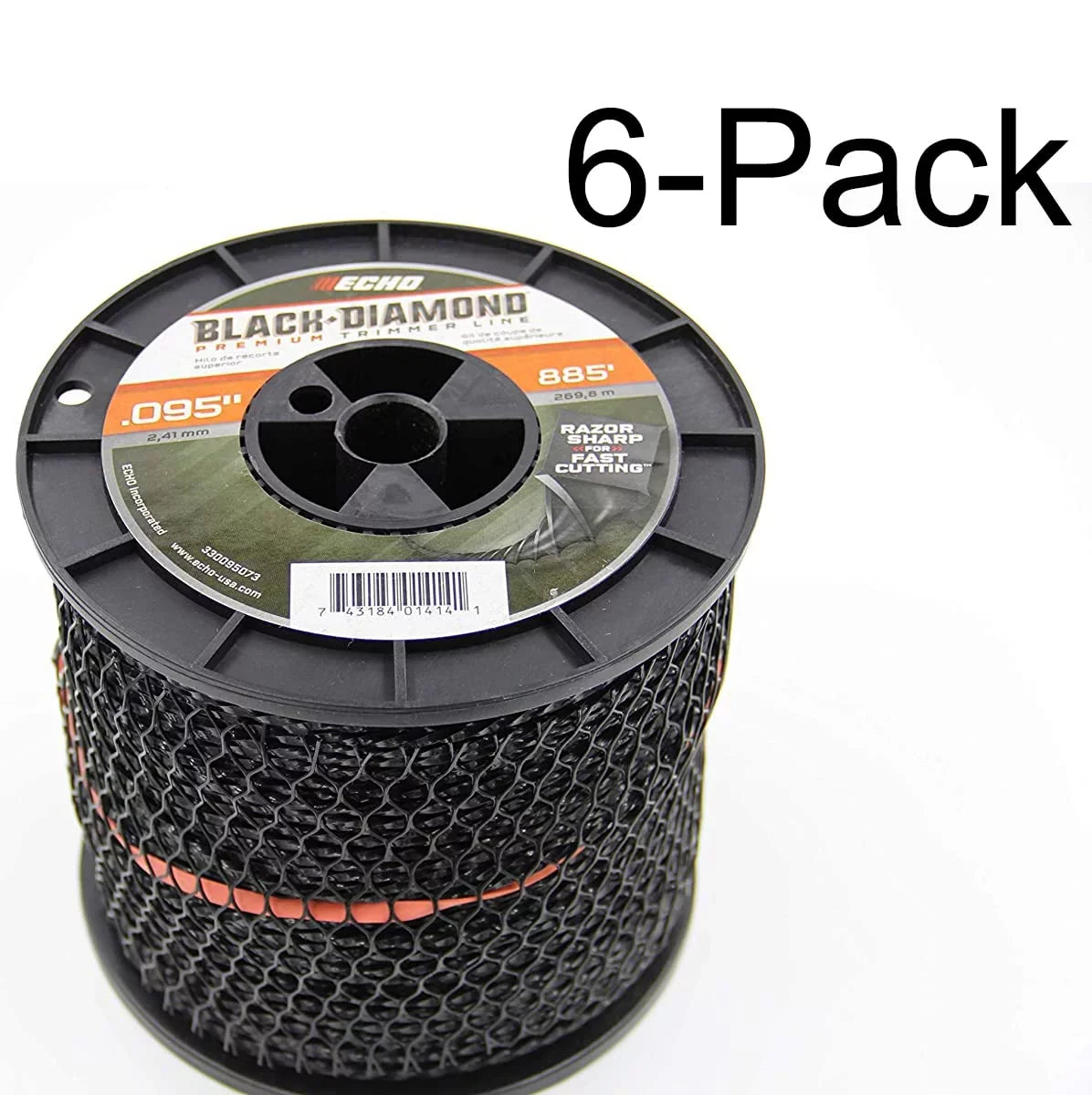 Echo Genuine Black Diamond 885ft Spool .095" (dia.) Trimmer Line 330095073-6PK