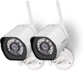 Zmodo 2 Pack Wireless Security Camera System Smart Outdoor WiFi IP Cameras Night Vision Plug-In, Compatible with Alexa