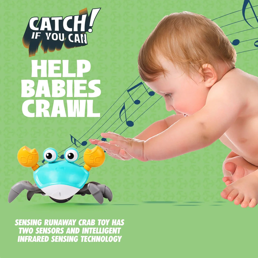 Sophron Baby Toys Infant Colorful Crawling Crab For 3 4 5 6 7 8 9 10 11 12 Kids And 36 Months Old Toddlers Learning Crawl & Walking - Ideal Christmas & Birthday Gift
