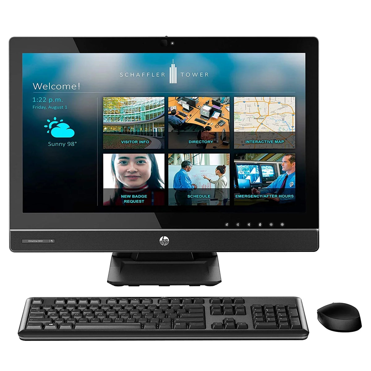 HP EliteOne 800 G1 All In One Computer, 23" HD Display, Intel Core I5-4590s 3.7 GHz max CPU, 16GB DDR3 RAM, 512GB SSD, DVD, USB 3.0, WiFi, Displayport, Windows 10 Home