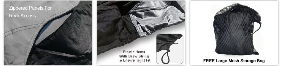 Weatherproof Jet Ski Cover For KAWASAKI Jet Ski Ultra 300X 2007-2013 - GRAY / Black Color - All Weather - Trailerable - Protects from Rain, Sun, And More! Includes Trailer Straps And Storage Bag