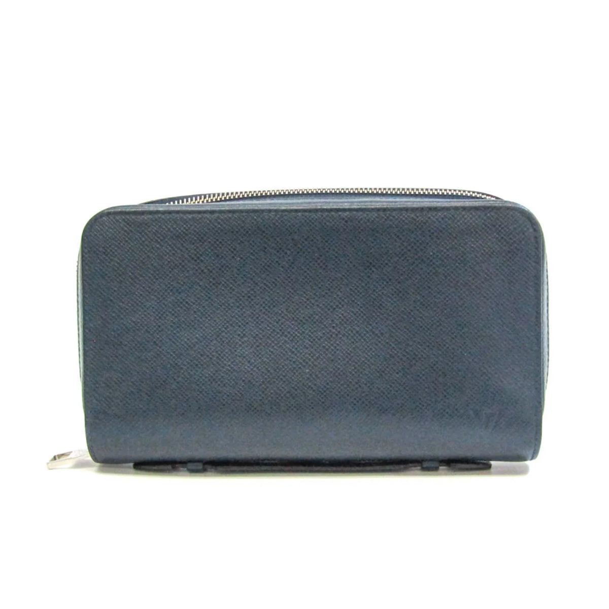 Pre-Owned Louis Vuitton Taiga Zippy XL M64019 Men's Taiga Leather Long Wallet (bi-fold) Navy Blue (Good)