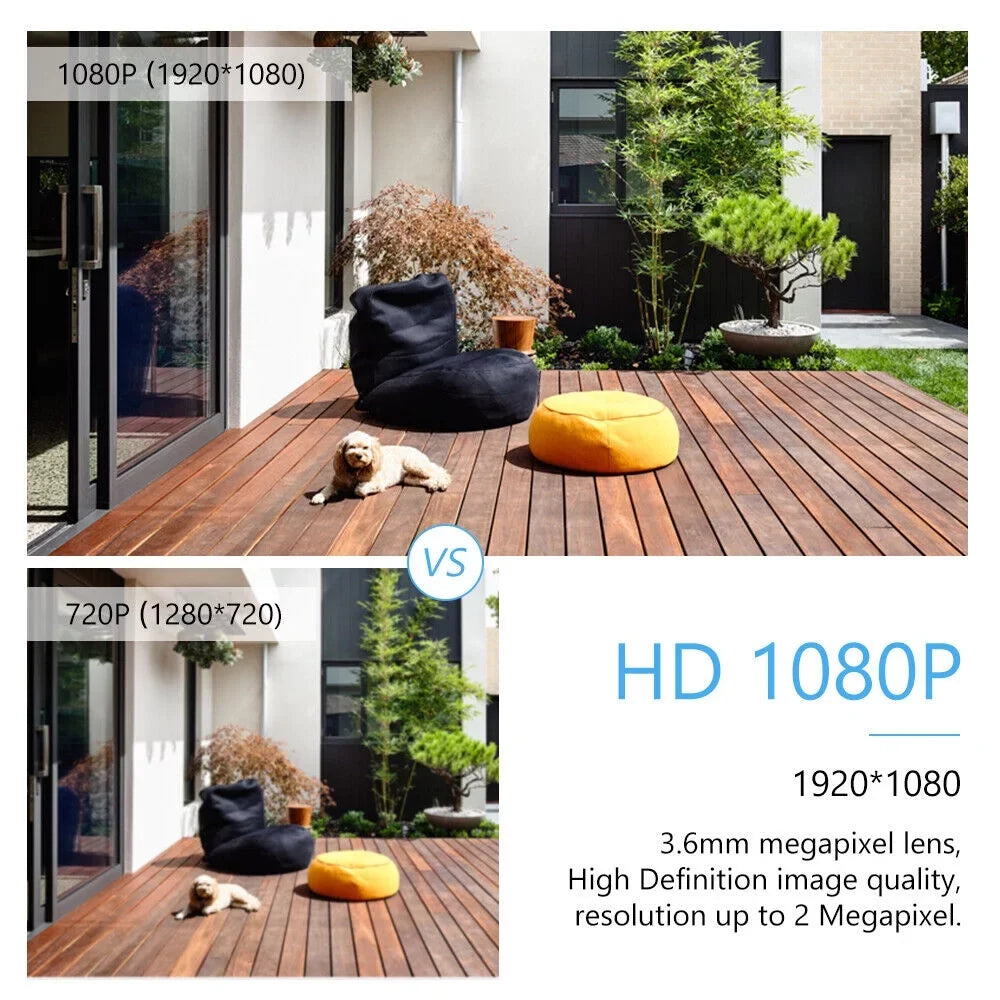 KKmoon DVR Video Recorder & 8 Cameras Set Recording System 16CH 1080P Full High Definition AHD/ IP/Analog/TVI/CVI/ DVR CCTV Digital Video Recorder DVR P2P Remote Phone Monitoring for Home