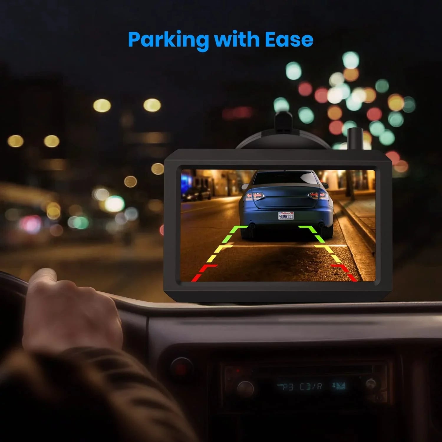 AUTO-VOX TW1 Wireless Backup Camera for Trucks, 3Mins DIY InstalLatitudeion, Mini Size Back Up Camera Systems for Car, Super Night Vision Rear/Front View with 5'' Monitor
