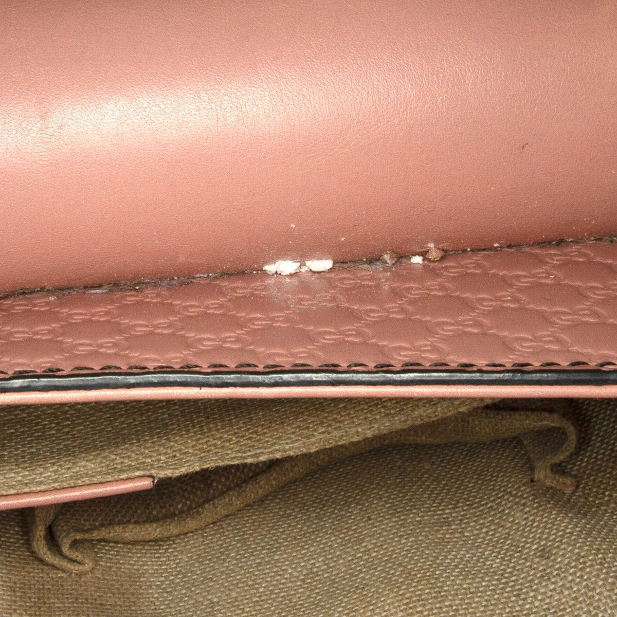 Pre-Owned Authenticated Gucci Medium Microguccissima Emily Shoulder Bag Calf Leather Pink Unisex (Good)
