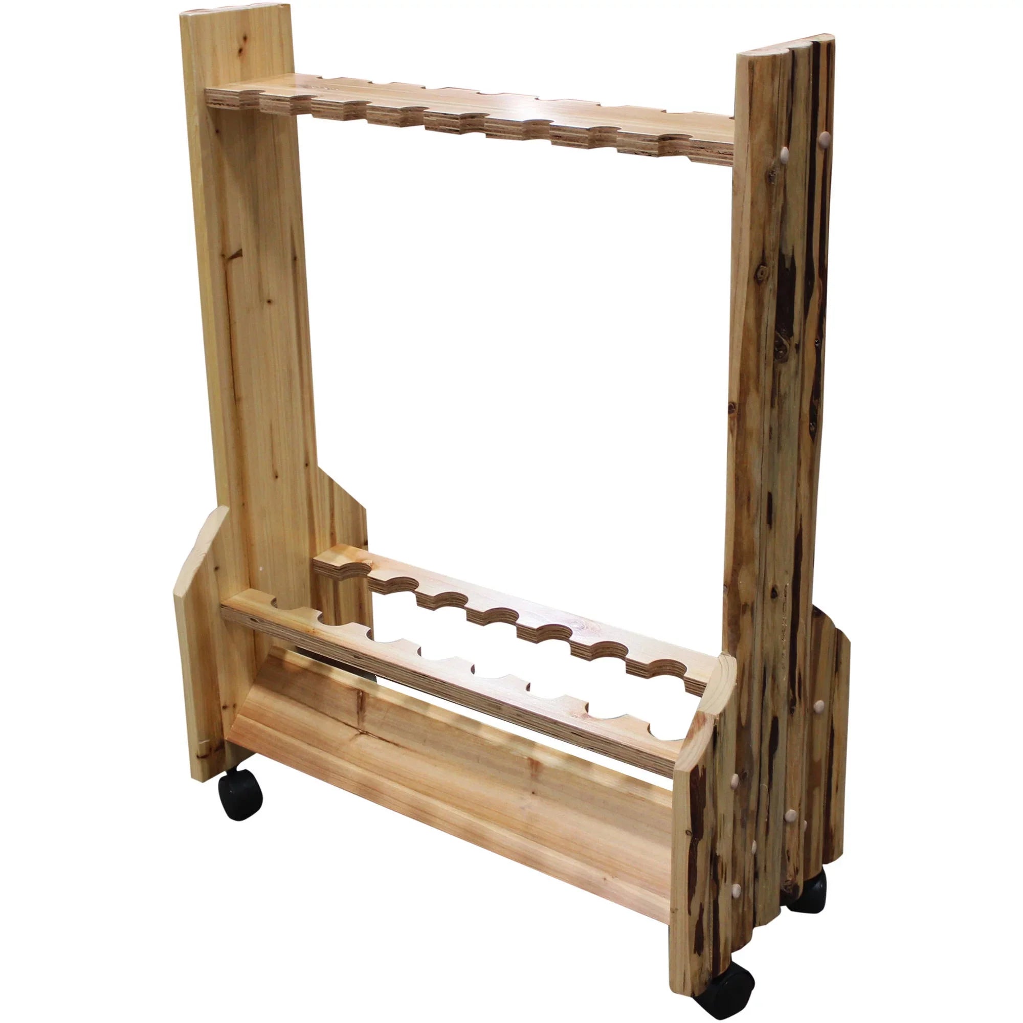 Rush Creek Creations Double Sided 16 Fishing Rod Rolling Storage Rack