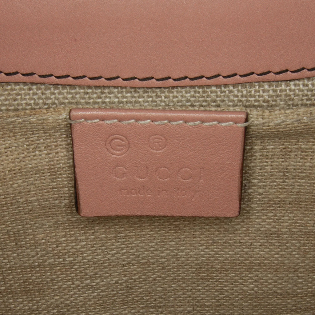 Pre-Owned Authenticated Gucci Medium Microguccissima Emily Shoulder Bag Calf Leather Pink Unisex (Good)