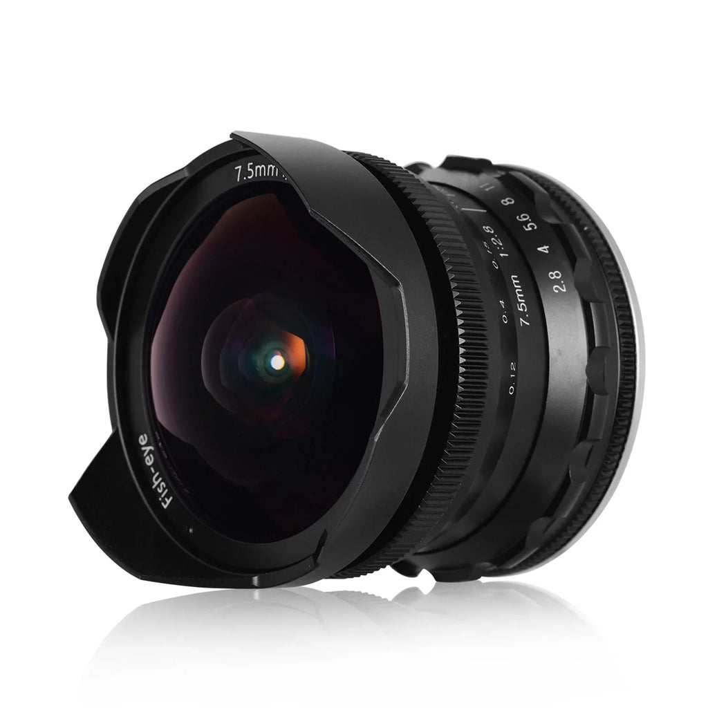 Andoer Camera lens,Fisheye Lens 180° Wide Aperture Lens Compatible With Wide Aperture E-mount Camera A6600 A6100 With Aps-c Frame Camera A6600 7.5mm F2.8 Manual A6500 A6300 A6000 Lens 180° Wide