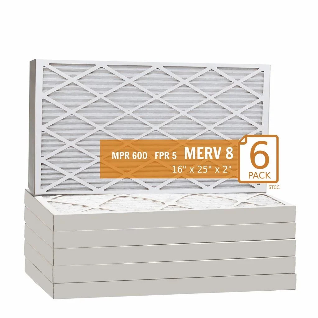 16x25x2 PuroLatitudeor / Air Guard  Pleated Air Filter - MERV 8 (6 Pack)