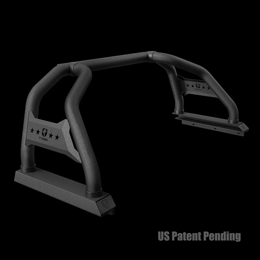 Tyger Auto Sport Bar Compatible with 2015-2024 Chevy Colorado GMC Canyon | TG-SB7C88518 | Textured Black | Light Mount | Roll Bar