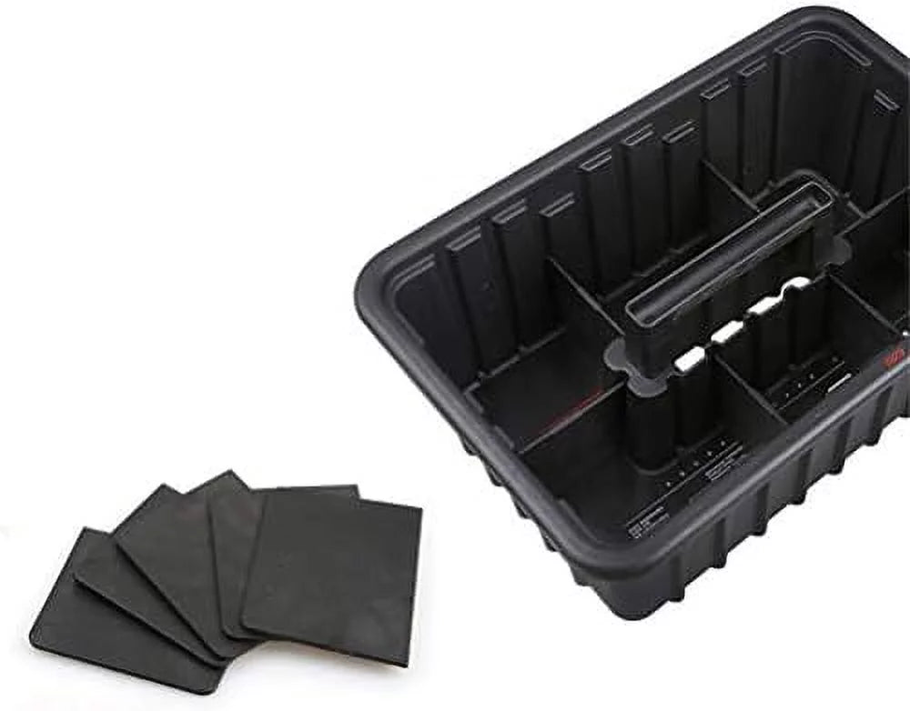 Deluxe Utility Cleaning Caddy Basket Organizer DIY Divided Plastic Shower Storage Caddy Tote Portable 6 Compartment Bucket Shower Janitorial Caddy Large Capacity For Shower Supplies W/ 6 Dividers