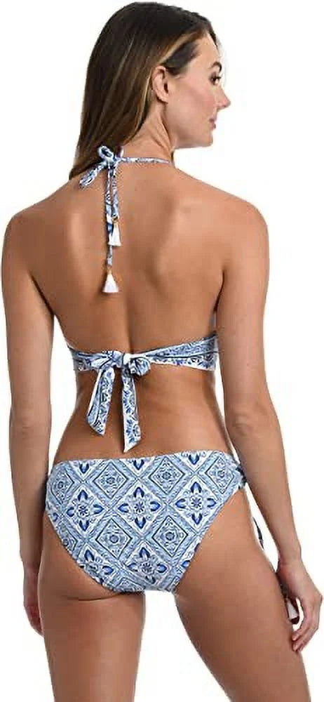 La Blanca Women's Breeze Halter Bikini Top Blue Size 12