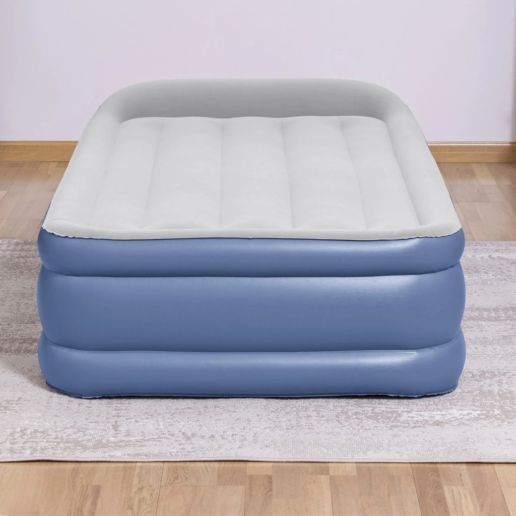 Bestway Tritech Air Mattress Twin 18” with Built-in AC Pump and Antimicrobial Coating