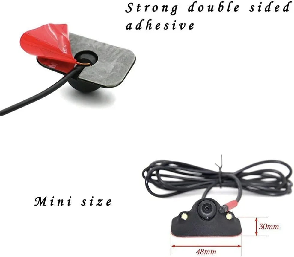 Car HD Blind Spot Side View Camera, Reverse Camera, Front/Side View Camera with Auto-dimming LEDs, NO Drilling, Mirror/Non-Mirror Image Adjustable Easy InstalLatitudeion