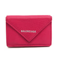 Pre-Owned Balenciaga Papier Mini 391446 Women's Leather Wallet (tri-fold) Pink (Good)