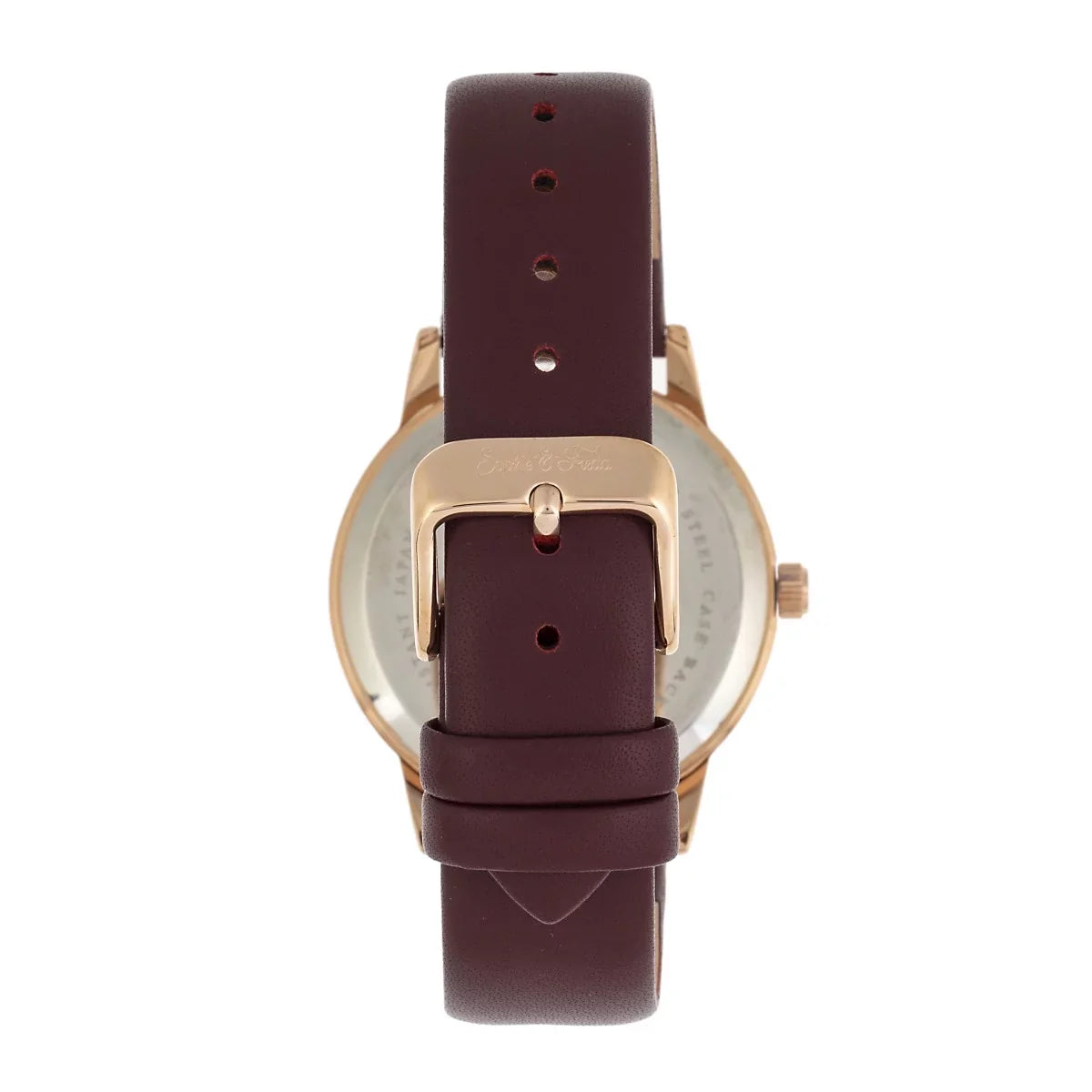 Sophie & Freda SAFSF5105 Sophie & Freda San Diego Leather-Band Womens Watch, Maroon