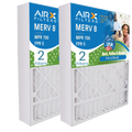 16x28x6 Air Filter MERV 8 Comparable to MPR 700 & FPR 5 Compatible with Aprilaire 401 Premium USA Made 16x28x6 Furnace Filter 2 Pack by AIRX FILTERS WICKED CLEAN AIR.