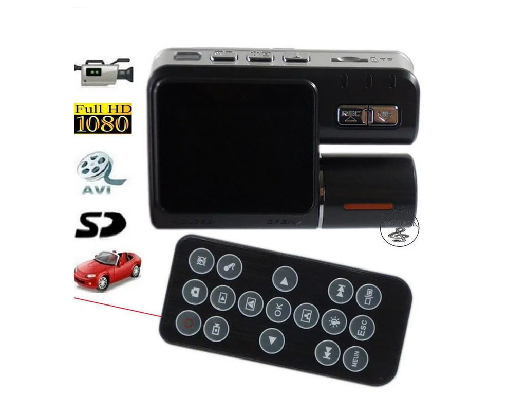 Full Chi I1000 separated 1080P twin lens driving recorder night vision with automobile black boxFull HD 1080P I1000 2" Screen Car DVR Recorder Camera + IR Remote Controller
