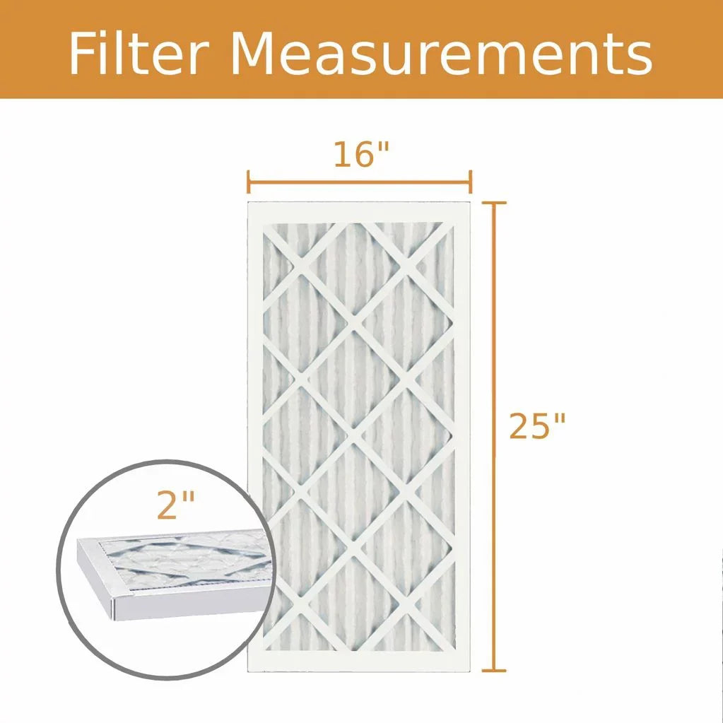 16x25x2 PuroLatitudeor / Air Guard  Pleated Air Filter - MERV 8 (6 Pack)