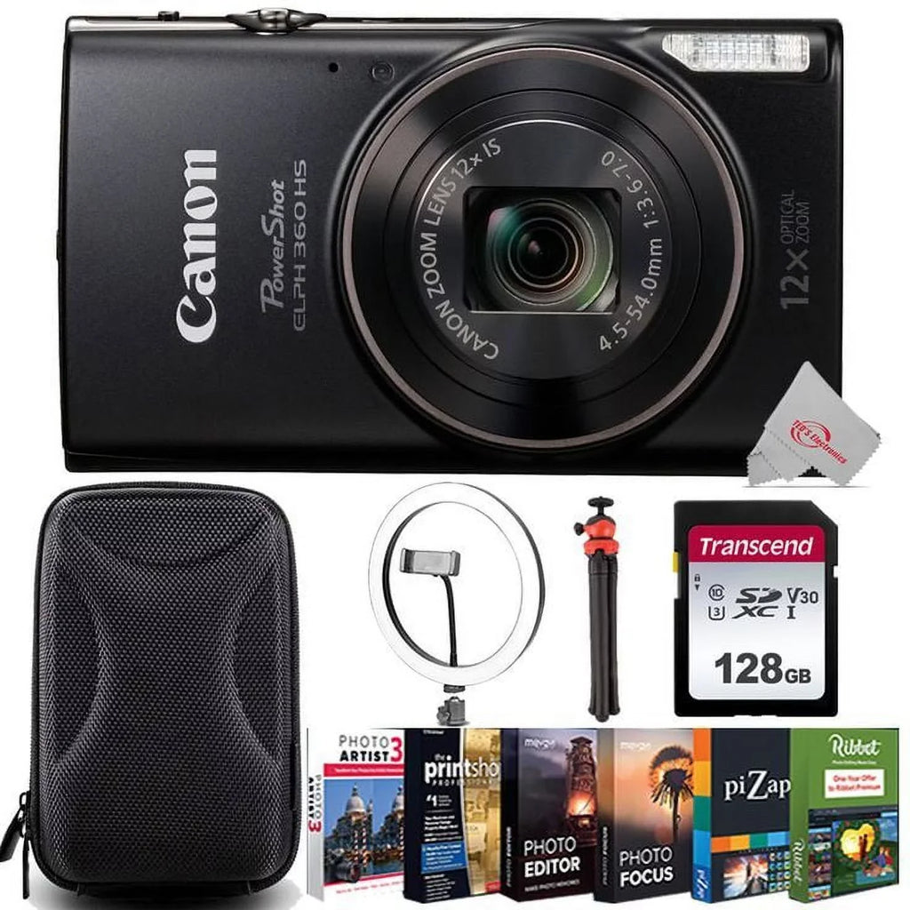 Canon PowerShot IXUS 285 / Elph 360 20.2MP 12x Optical Zoom Digital Camera Vloggers Best